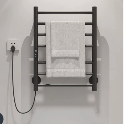Heated Towel Rail Stainless Steel Intelligent Screen Constant Temperature With Plug
